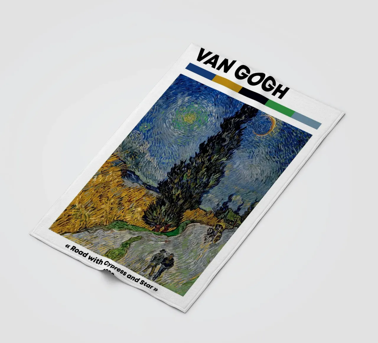 Van Gogh "Strada con cipresso e stella" - Post-Impressione iconica coperta in pile da NorwesClub