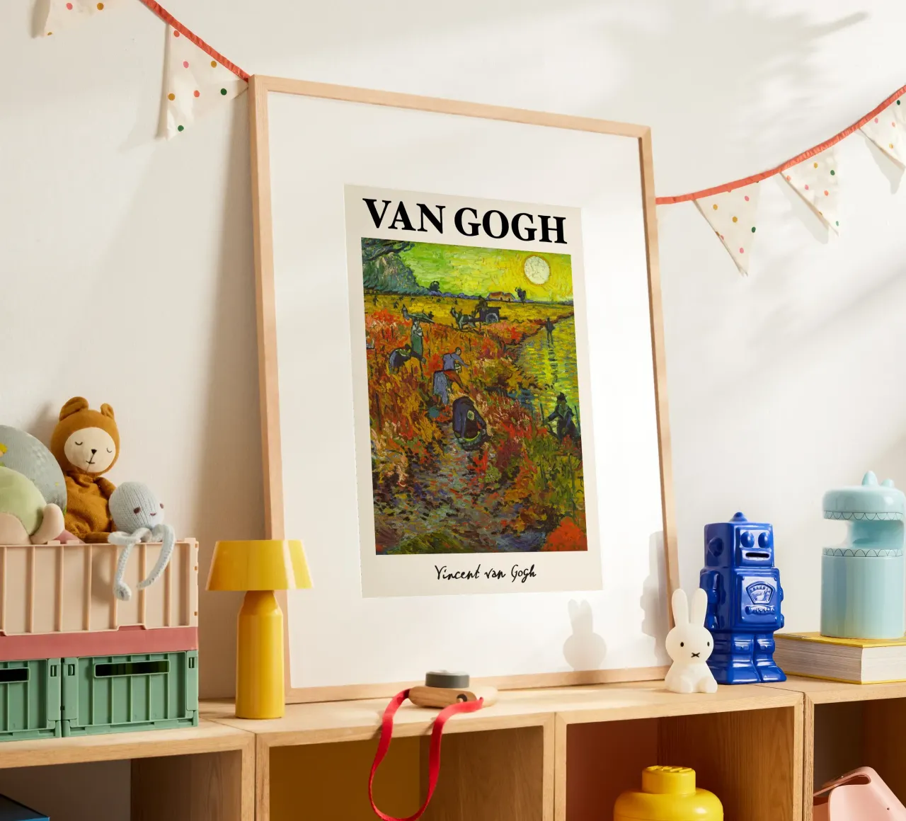 La vigne rouge" de Van Gogh - Un tableau post-impressionniste vibrant A poster de NorwesClub