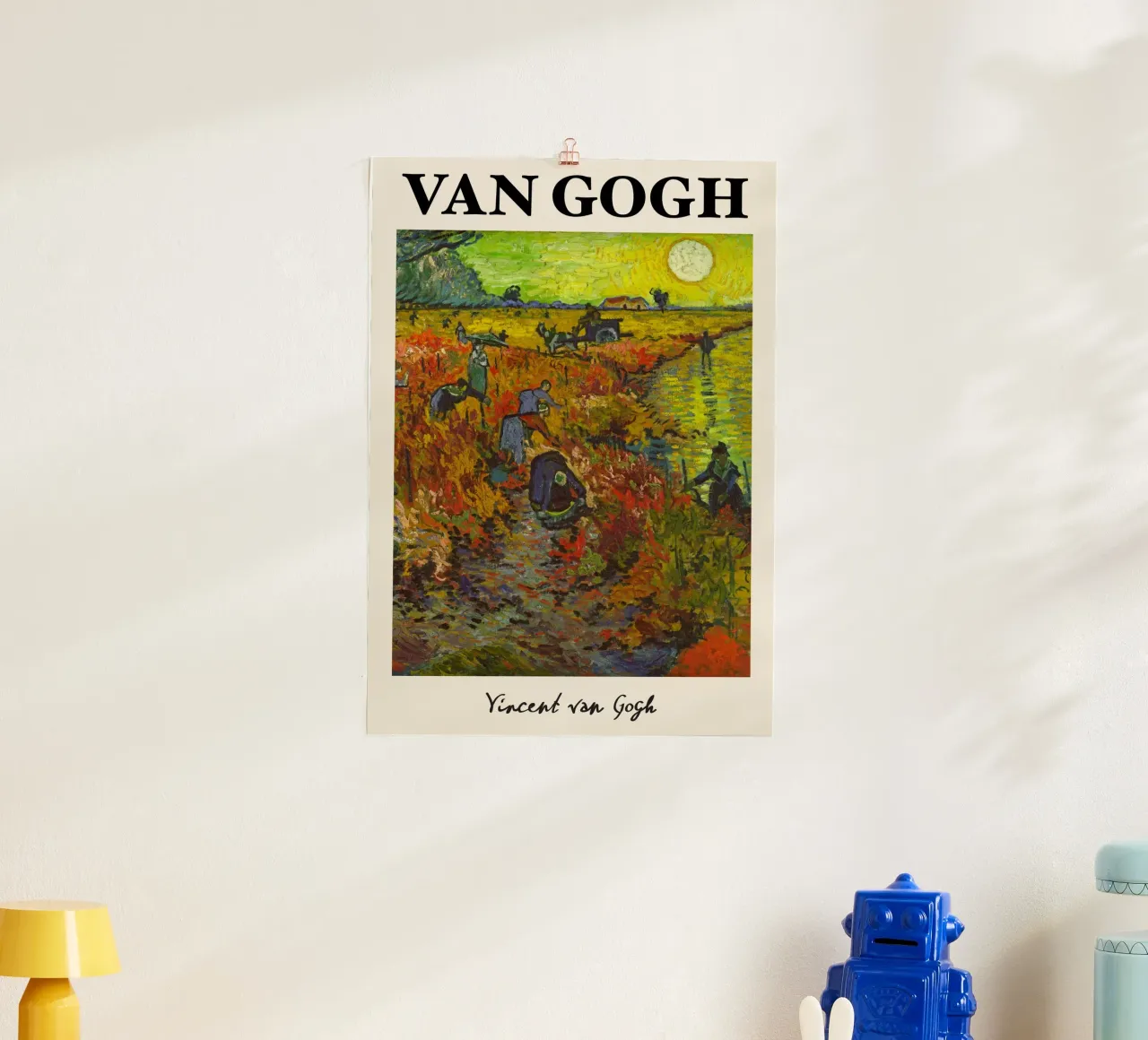La vigne rouge" de Van Gogh - Un tableau post-impressionniste vibrant A poster de NorwesClub