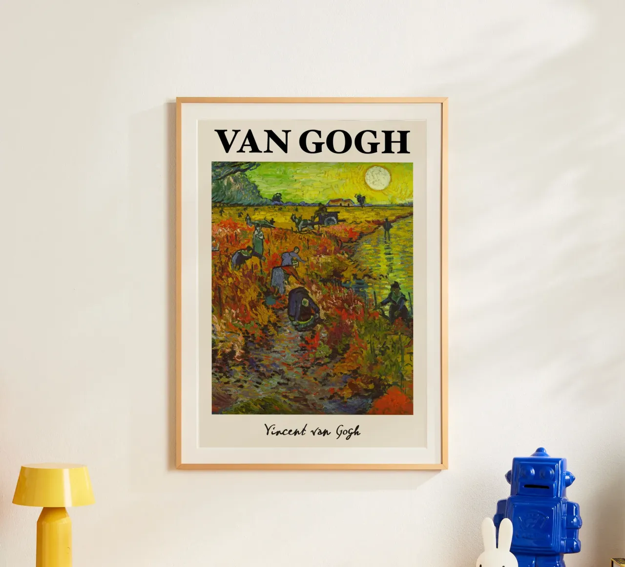 La vigne rouge" de Van Gogh - Un tableau post-impressionniste vibrant A poster de NorwesClub