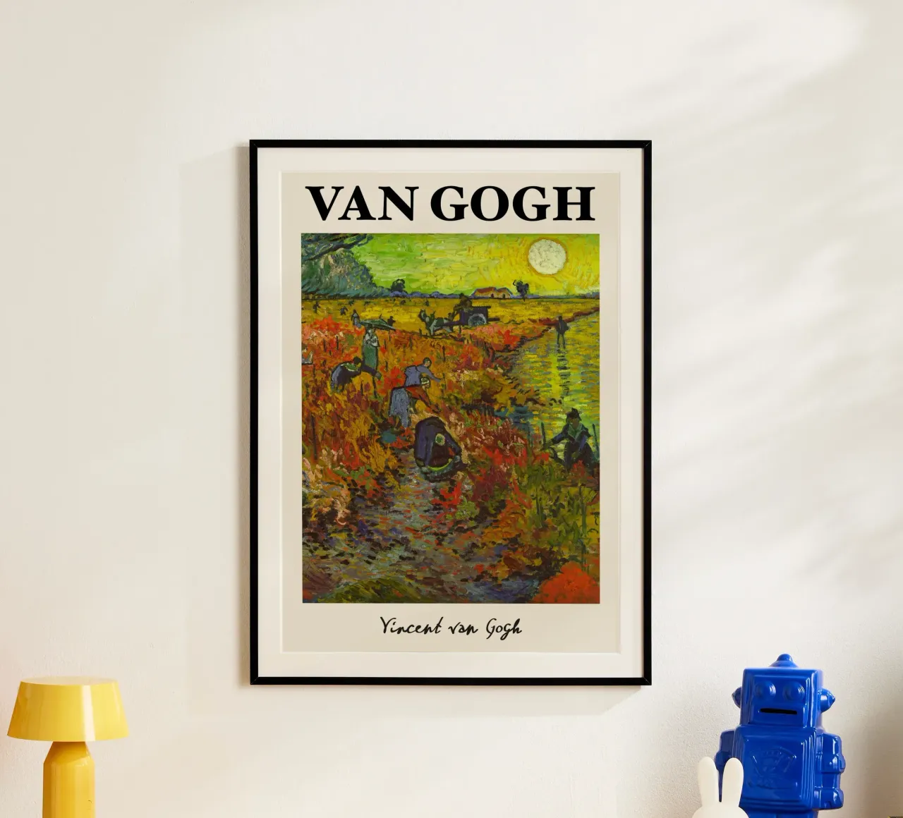 La vigne rouge" de Van Gogh - Un tableau post-impressionniste vibrant A poster de NorwesClub