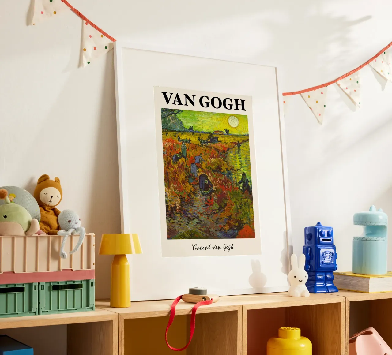La vigne rouge" de Van Gogh - Un tableau post-impressionniste vibrant A poster de NorwesClub