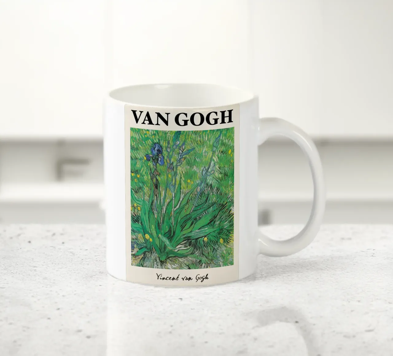 Gli "Iris" di Van Gogh - Espressivo floreale post-impressionista A tazza in ceramica da NorwesClub