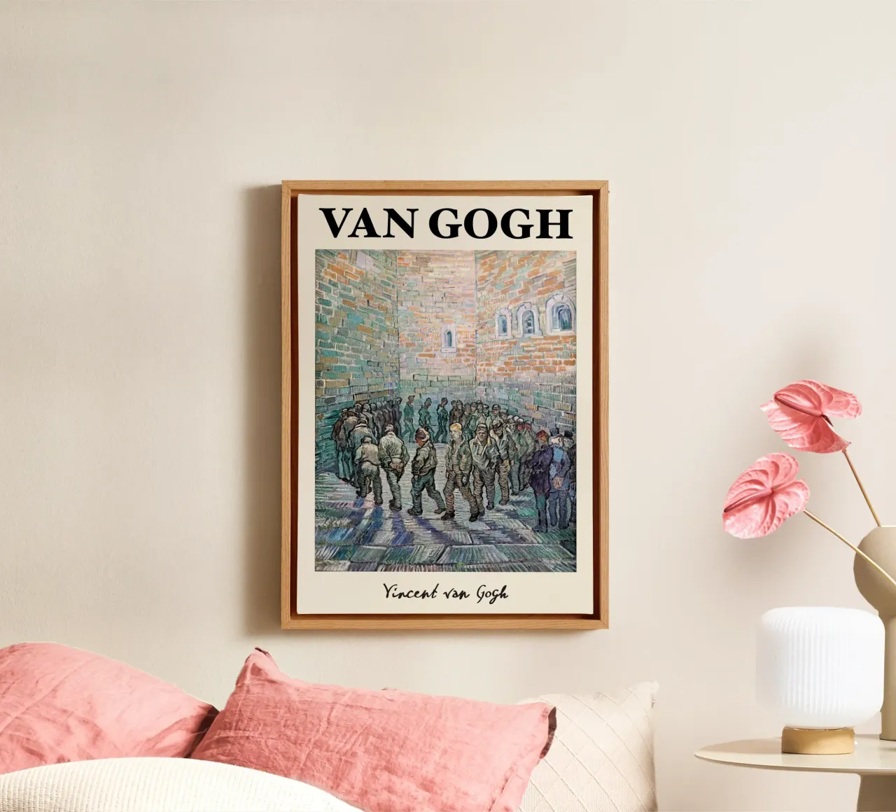 I "Prigionieri che si esercitano" di Van Gogh: un suggestivo post-Impressio tela con Cornice a cassetta da NorwesClub