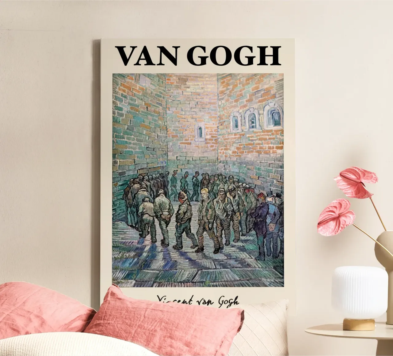I "Prigionieri che si esercitano" di Van Gogh: un suggestivo post-Impressio tela con Cornice a cassetta da NorwesClub
