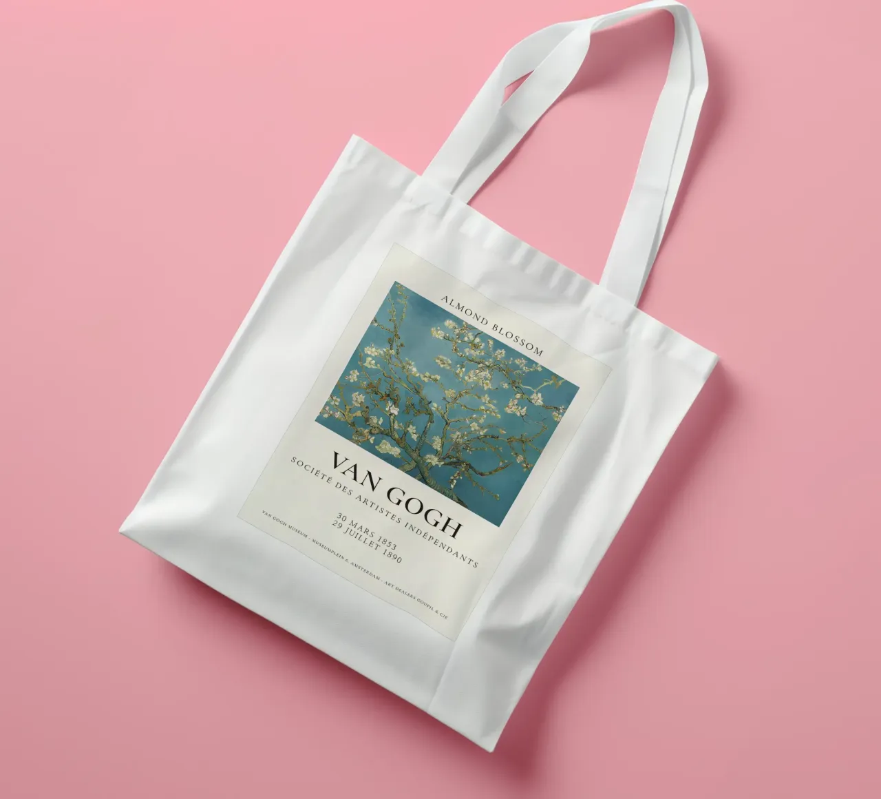 Il "Mandorlo in fiore" di Van Gogh - Sereno fiore post-impressionista borsa in juta da NorwesClub