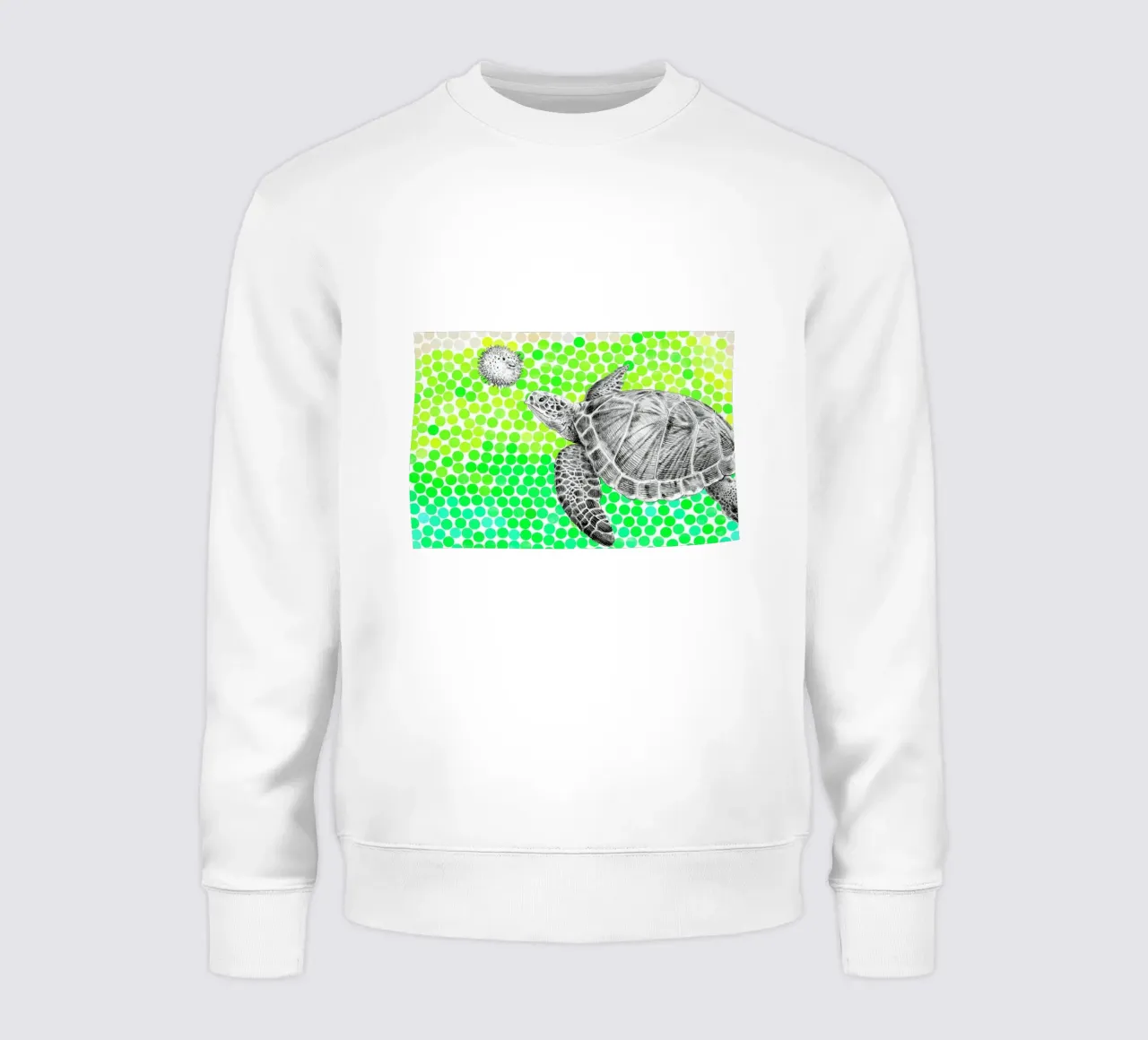 Turtle and Pufferfish sweatshirt van Eric Fan