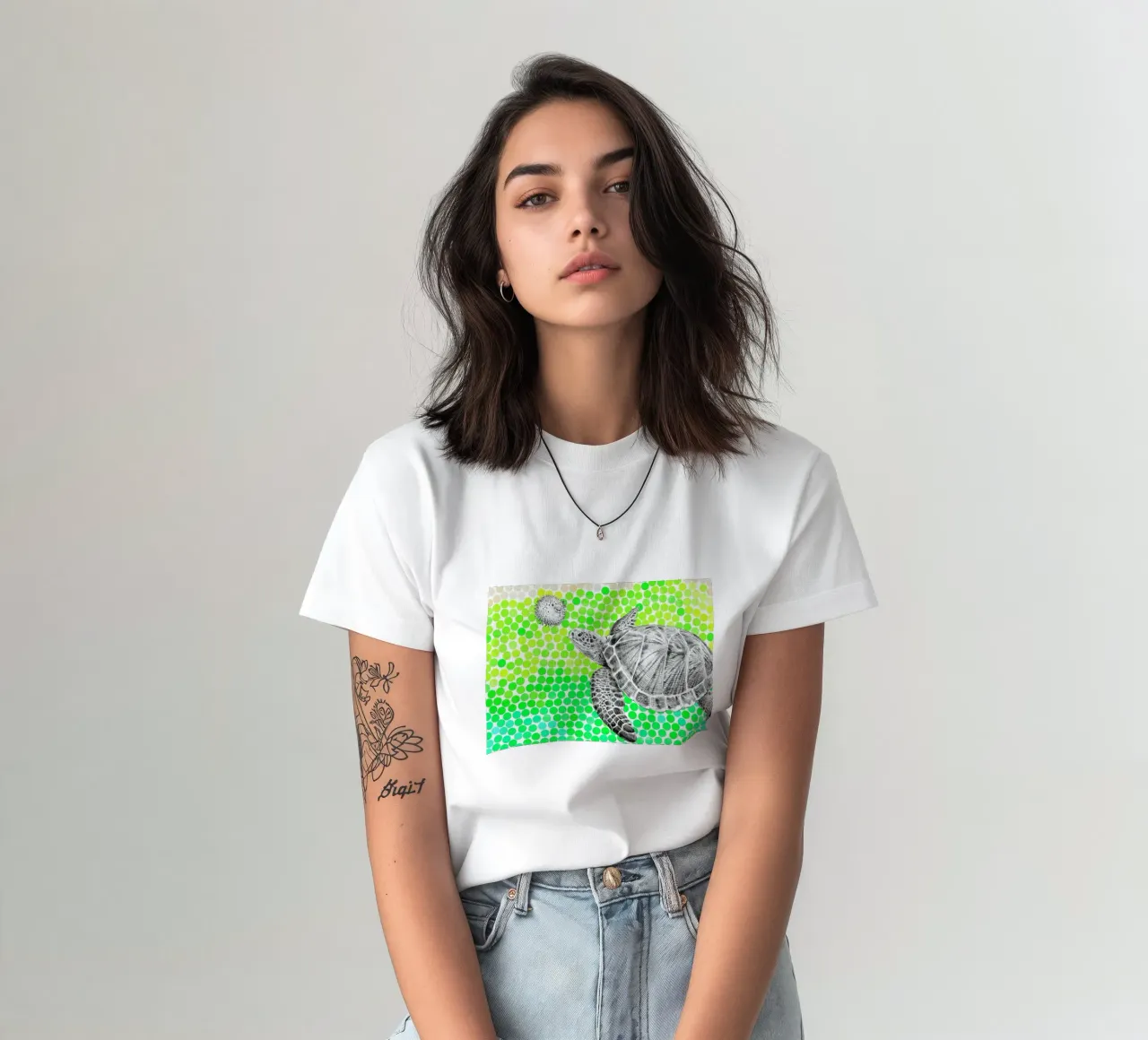 Turtle and Pufferfish t-shirt by Eric Fan