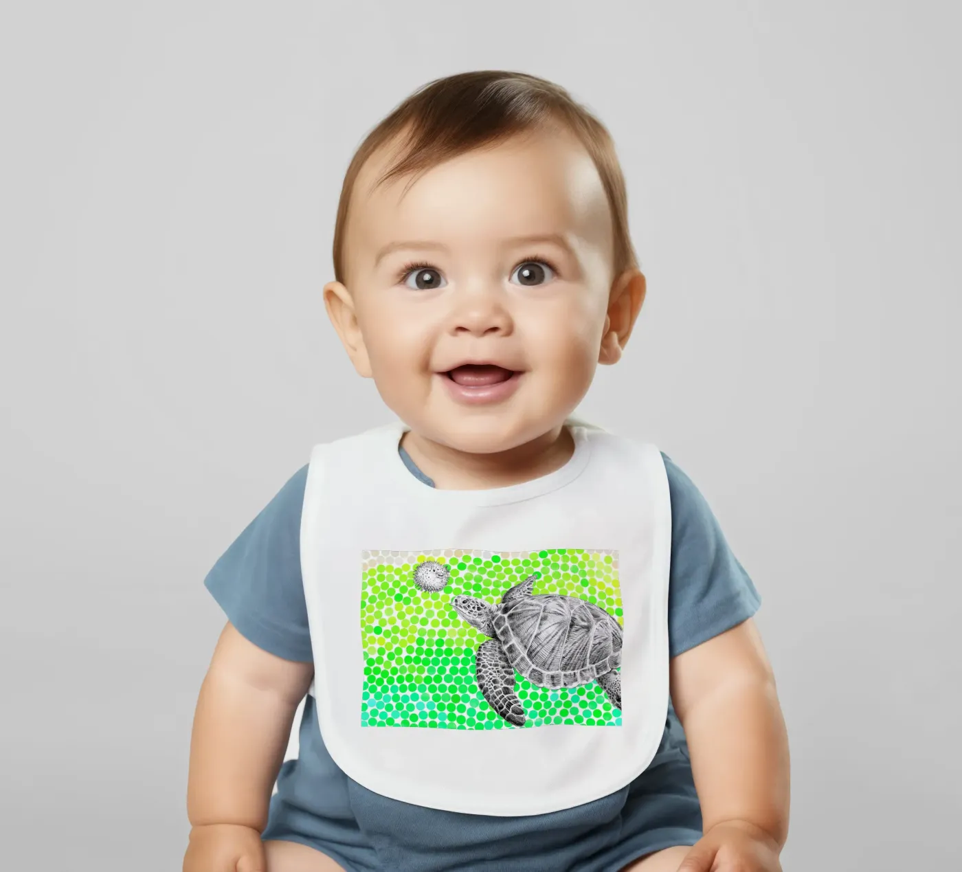 Turtle and Pufferfish Babylätzchen von Eric Fan