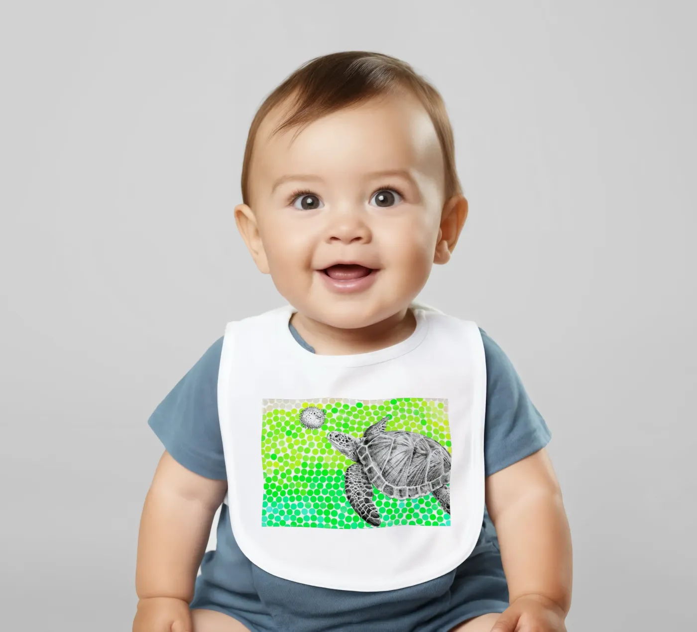 Turtle and Pufferfish Babylätzchen von Eric Fan