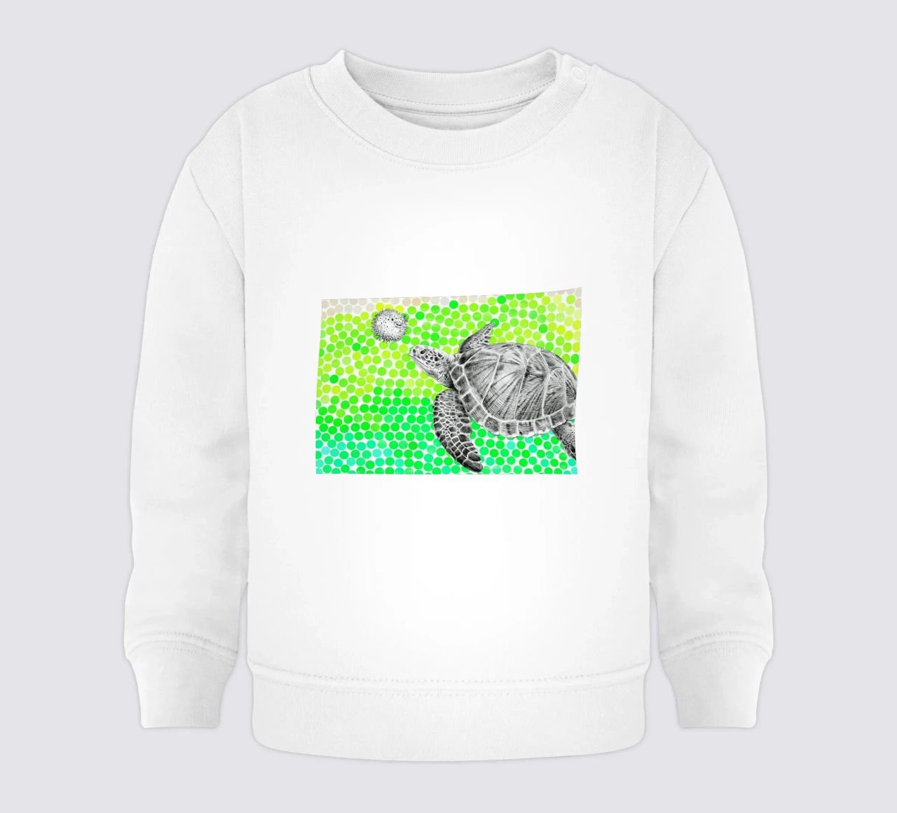Turtle and Pufferfish felpa neonato da Eric Fan