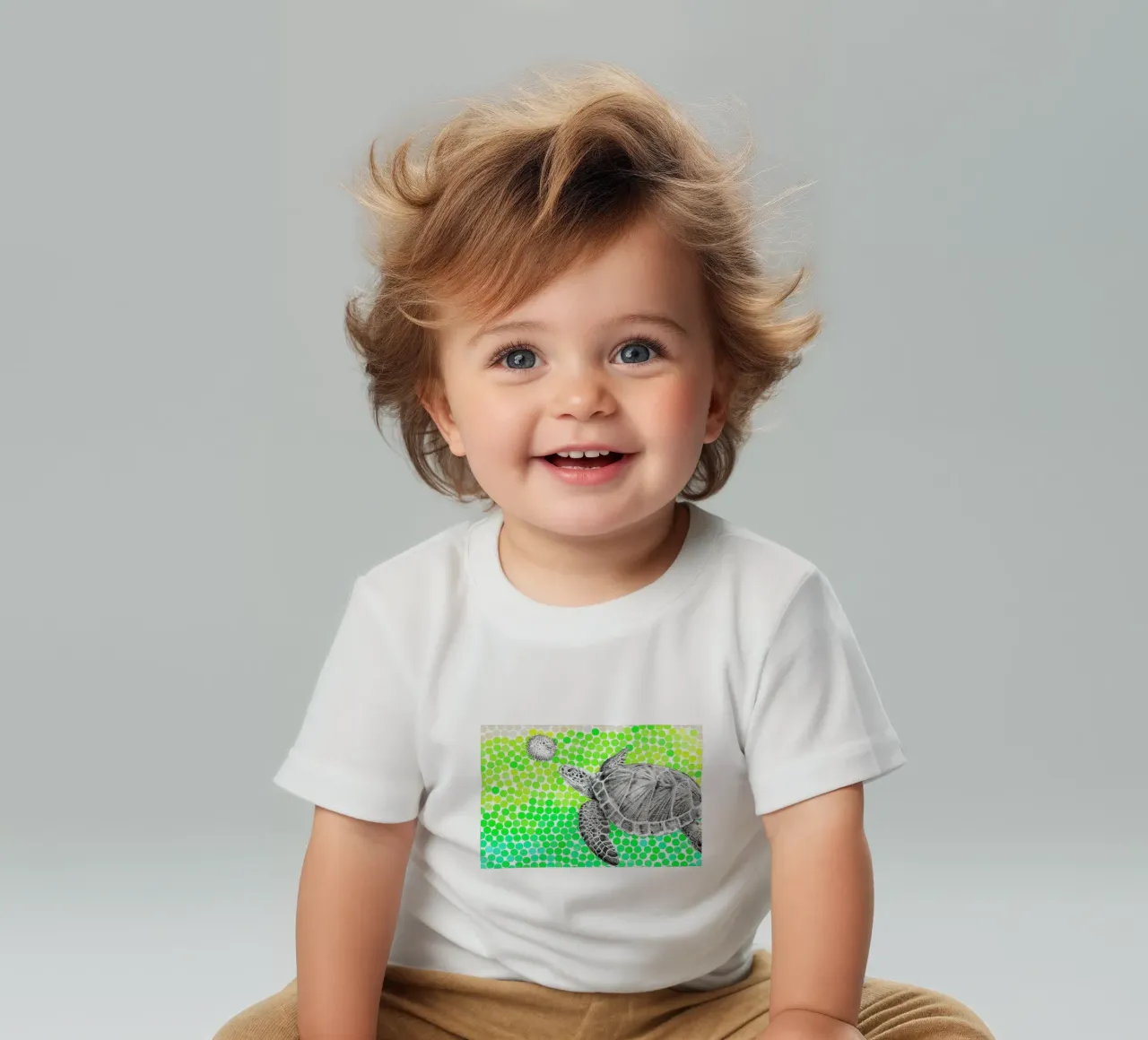 Turtle and Pufferfish camiseta de bebé de Eric Fan