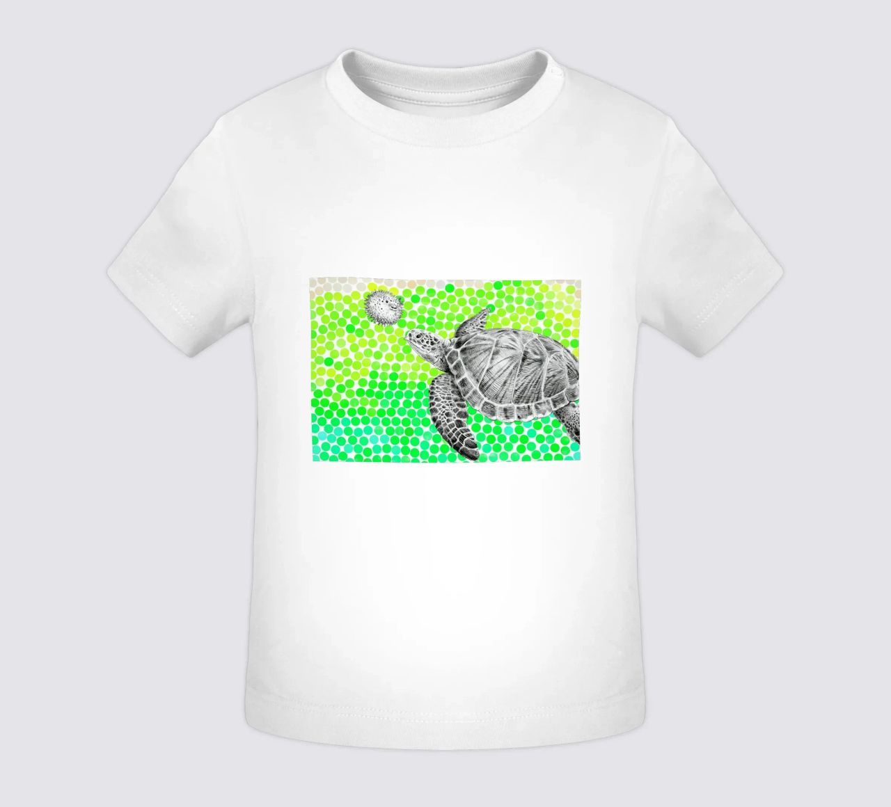 Turtle and Pufferfish maglietta neonato da Eric Fan