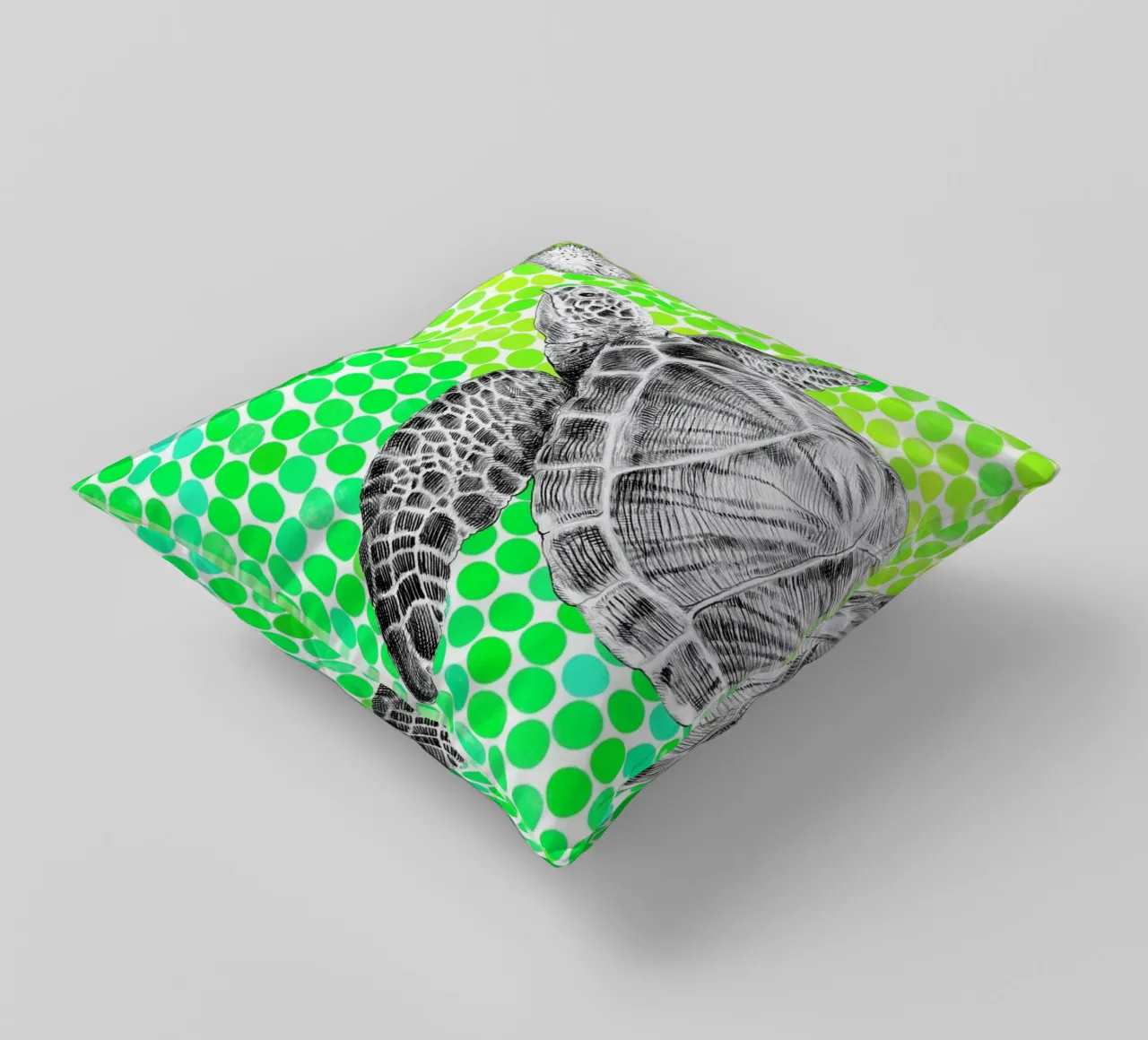 Turtle and Pufferfish cuscino da Eric Fan