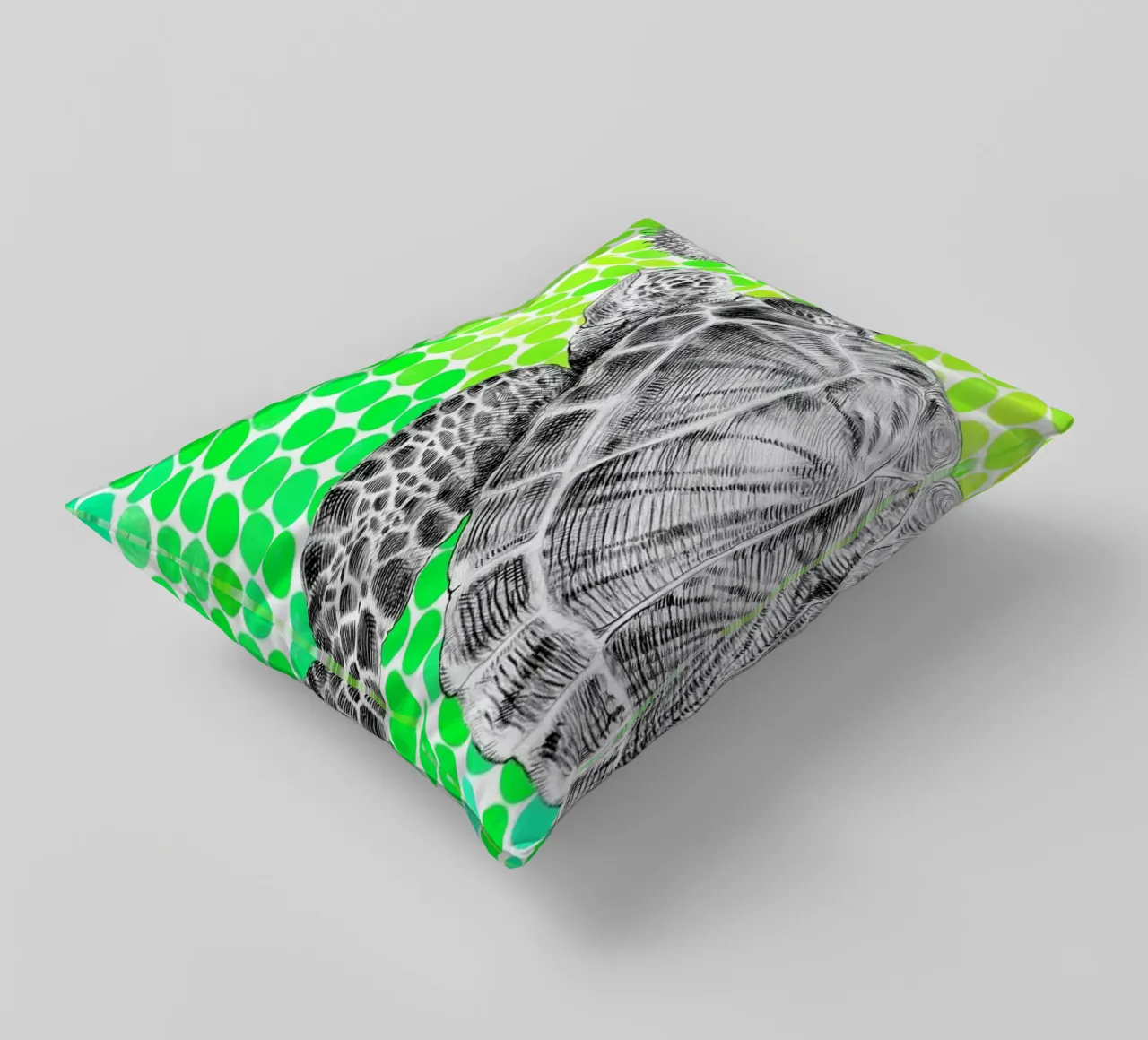 Turtle and Pufferfish cuscino da Eric Fan