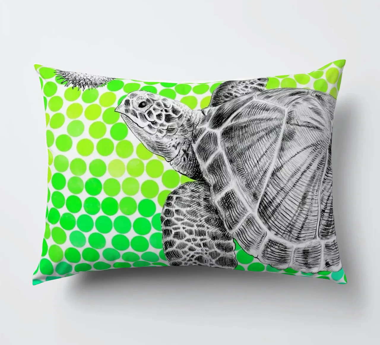 Turtle and Pufferfish cuscino da Eric Fan