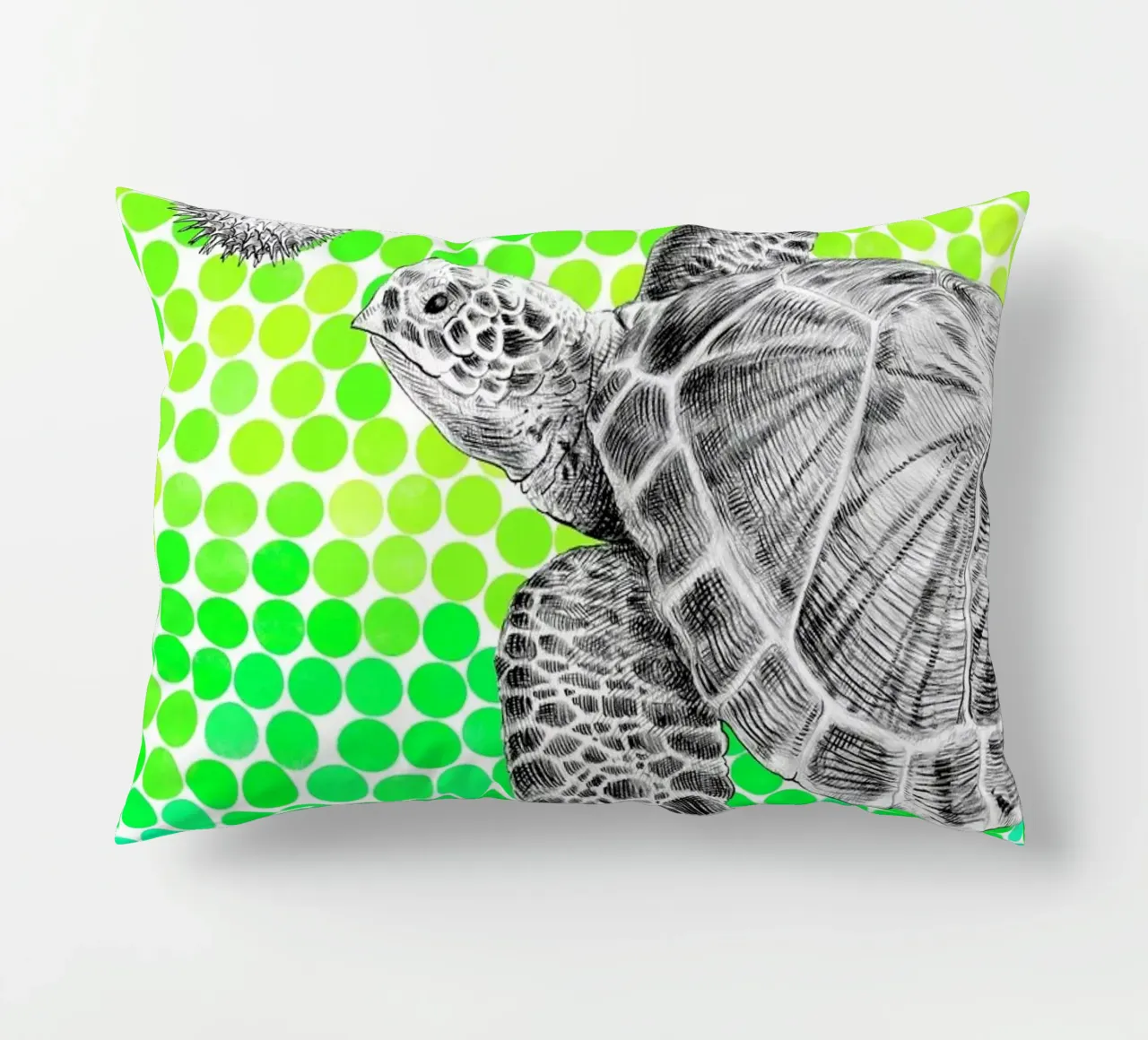 Turtle and Pufferfish cuscino da Eric Fan