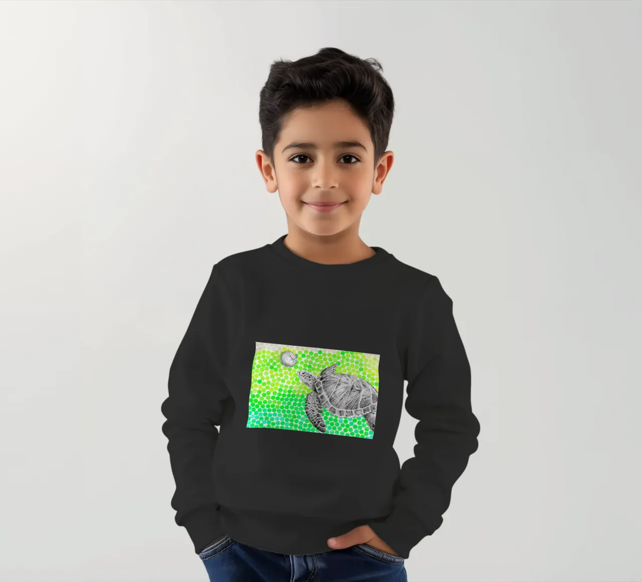 Turtle and Pufferfish felpa bambino da Eric Fan