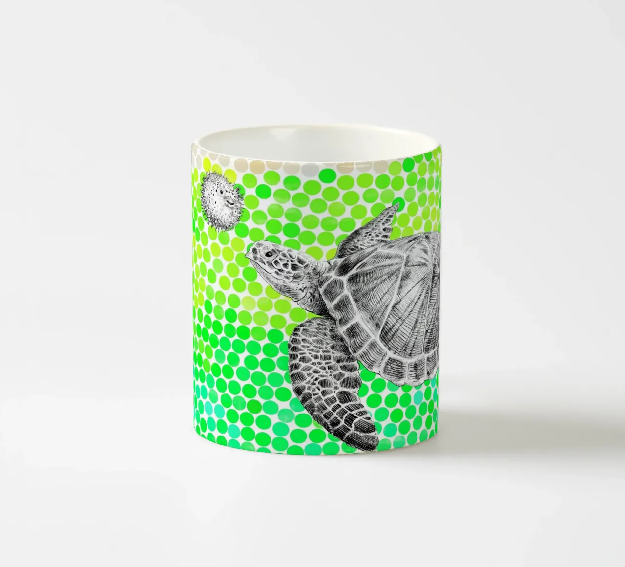 Turtle and Pufferfish mug en céramique de Eric Fan
