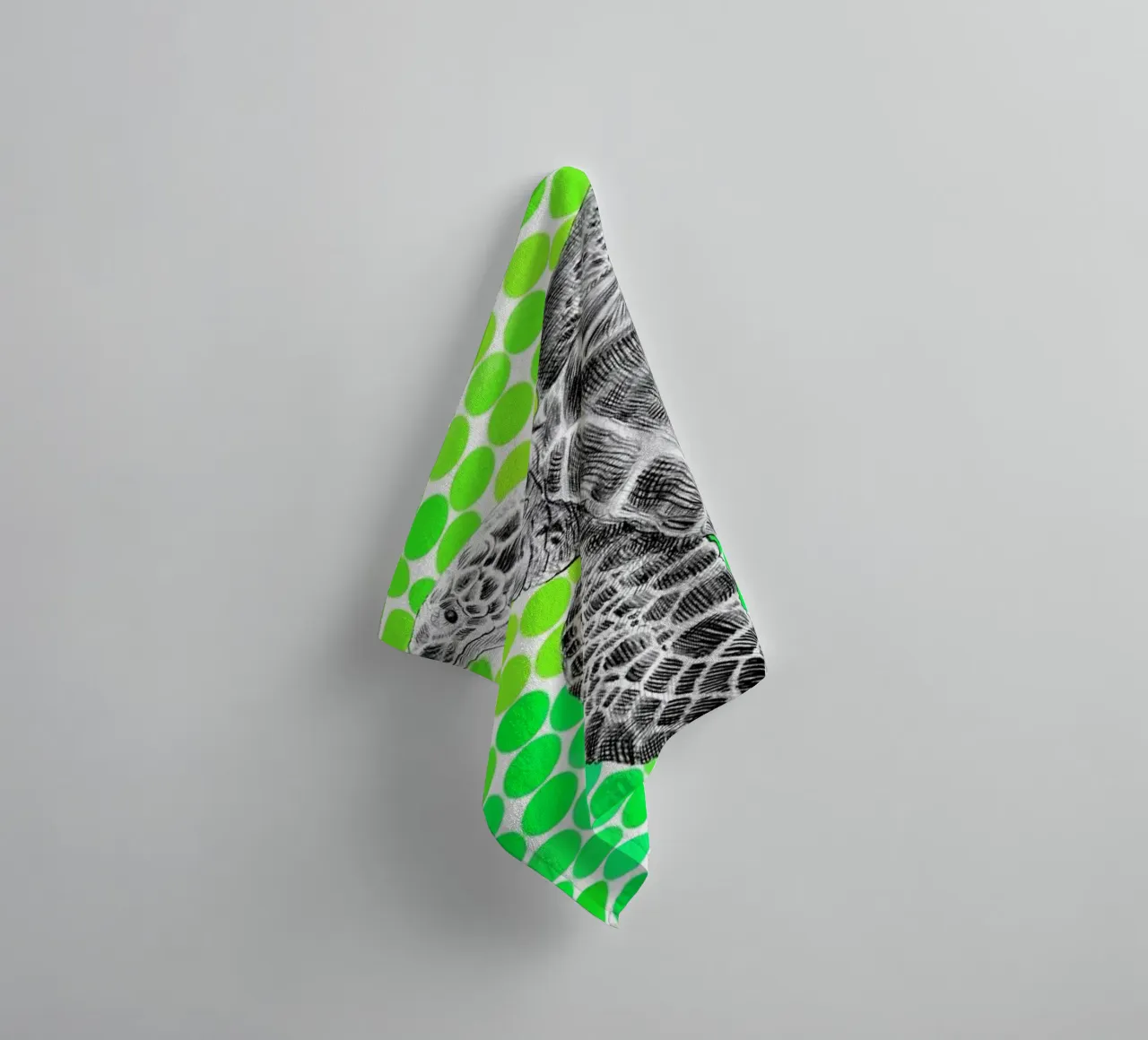 Turtle and Pufferfish towel by Eric Fan
