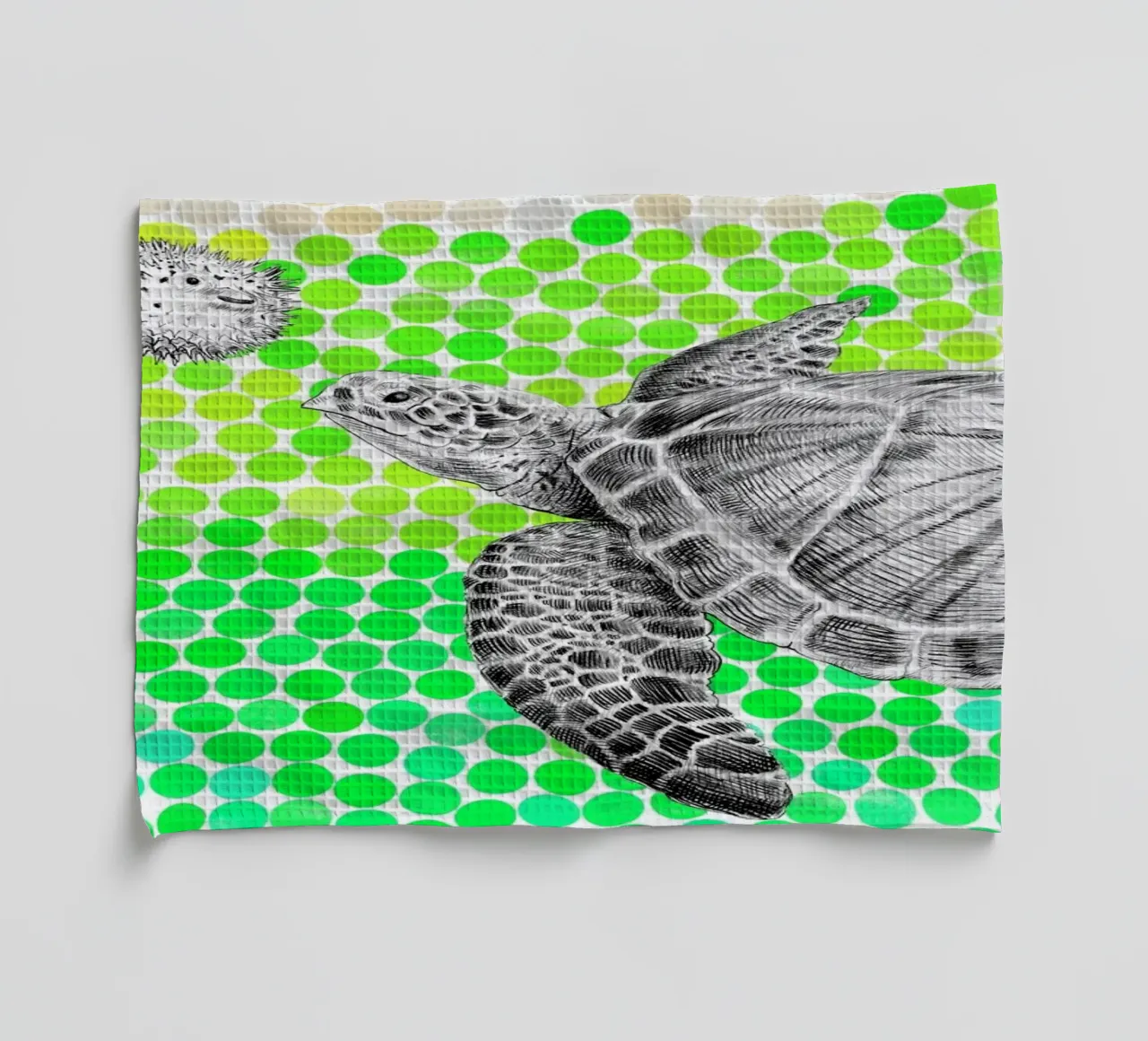 Turtle and Pufferfish canovaccio da cucina da Eric Fan