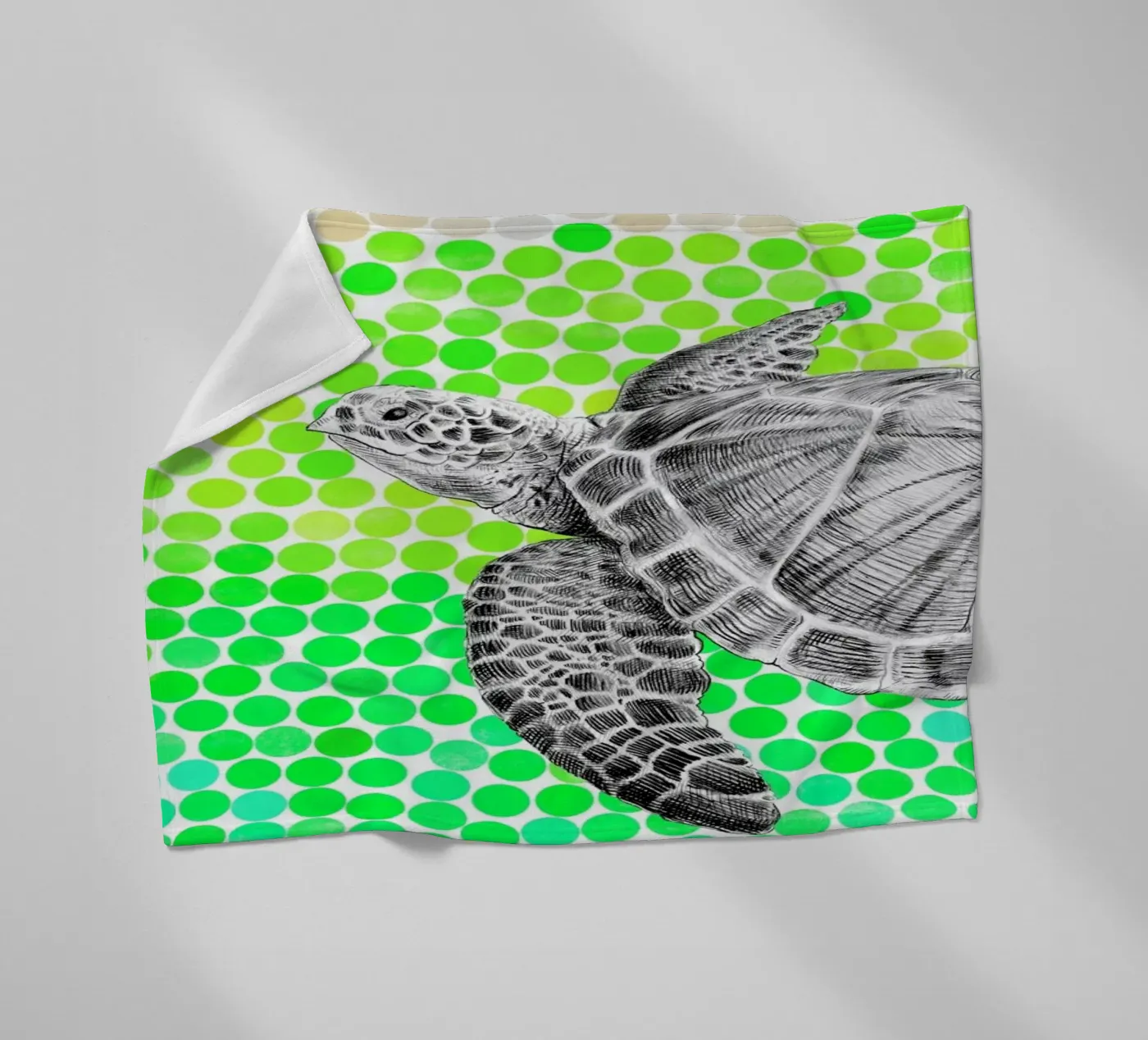 Turtle and Pufferfish Fleecedecke von Eric Fan
