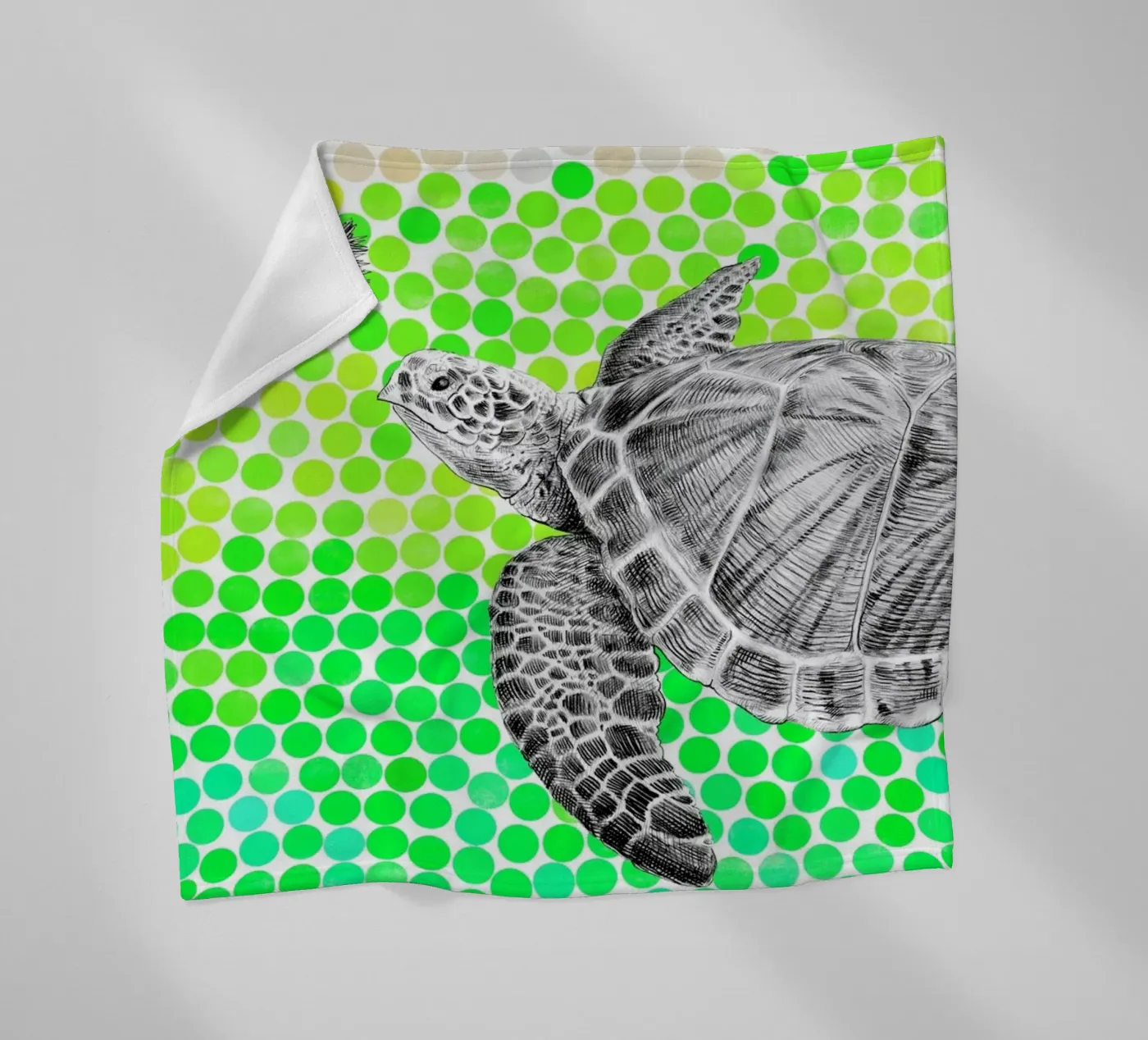 Turtle and Pufferfish Fleecedecke von Eric Fan