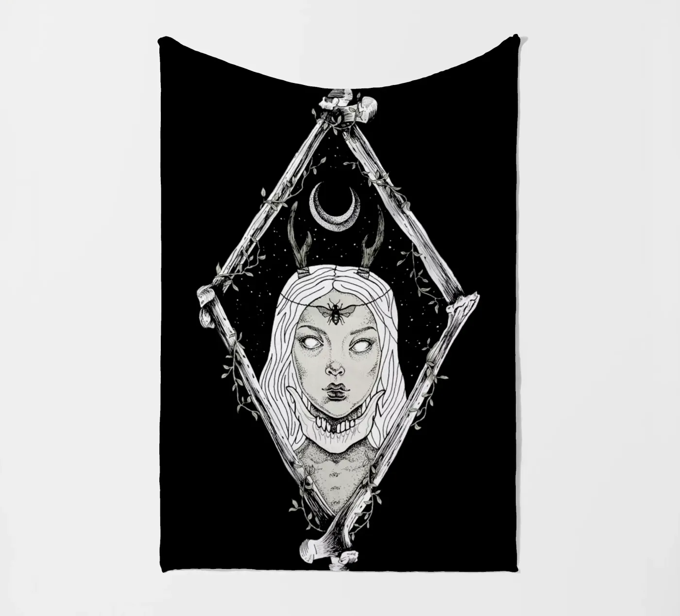 Bones fleece blanket by Alejandra Sáenz