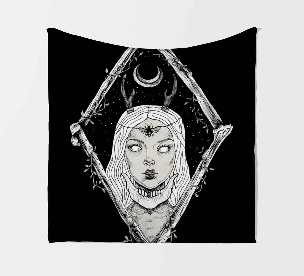 Bones Fleecedecke von Alejandra Sáenz