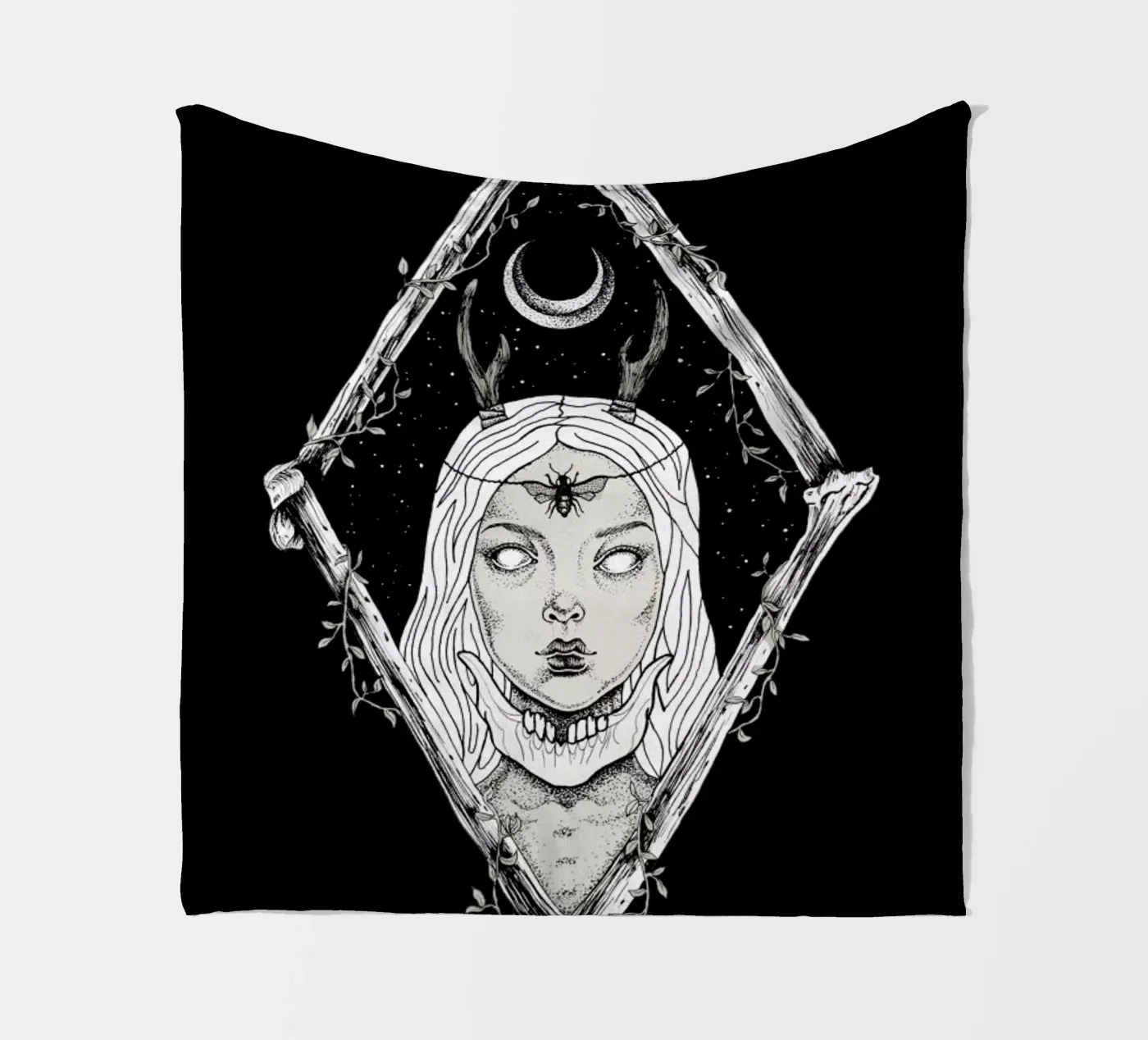 Bones fleece blanket by Alejandra Sáenz