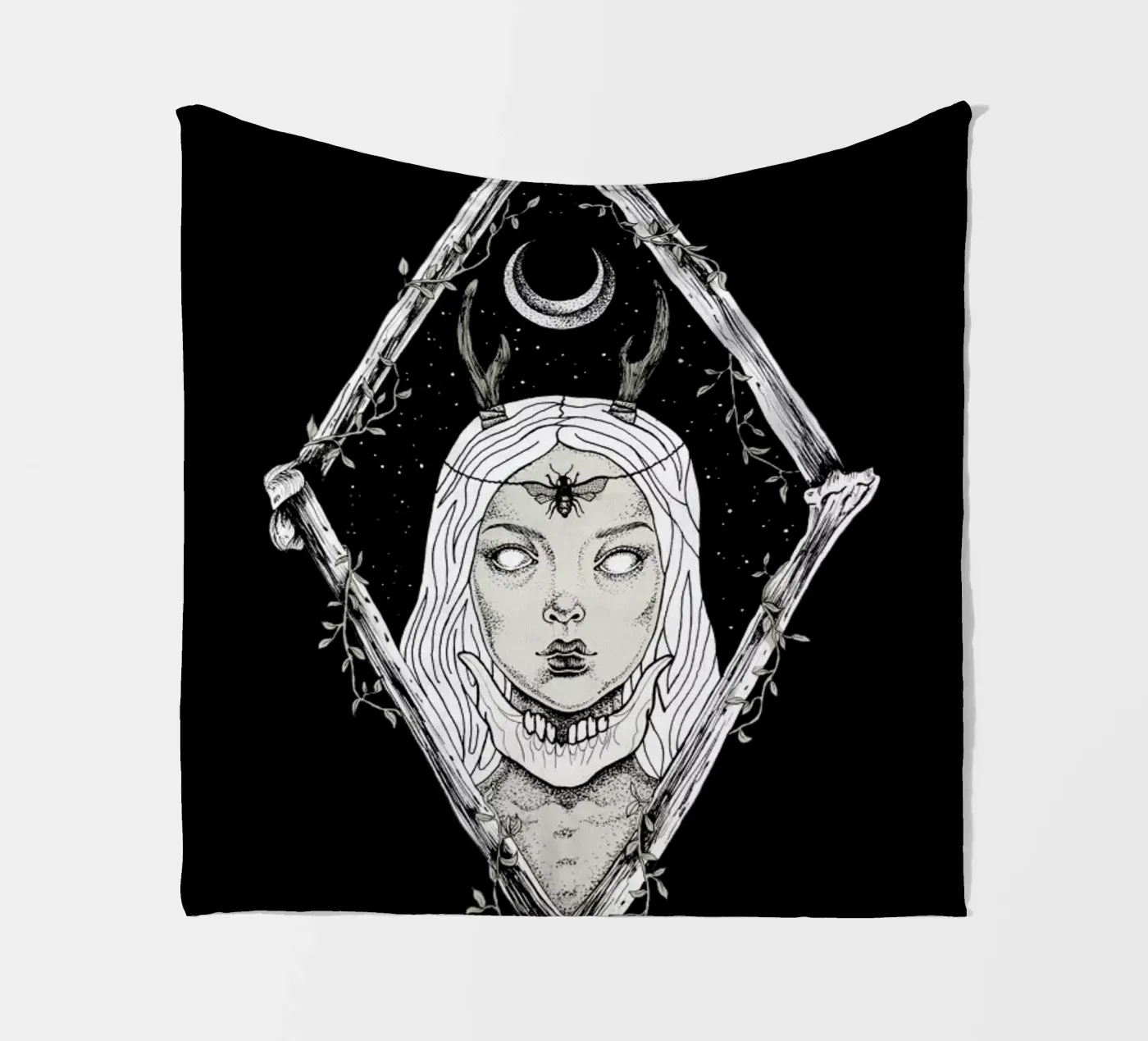 Bones fleece blanket by Alejandra Sáenz