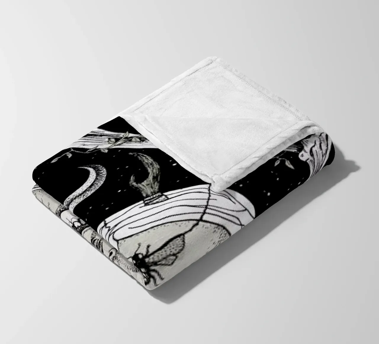 Bones Fleecedecke von Alejandra Sáenz