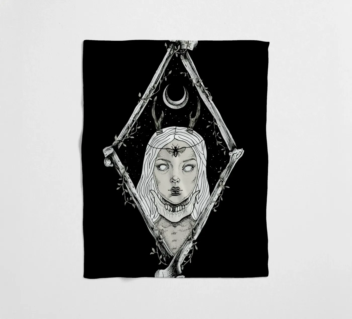Bones fleece blanket by Alejandra Sáenz
