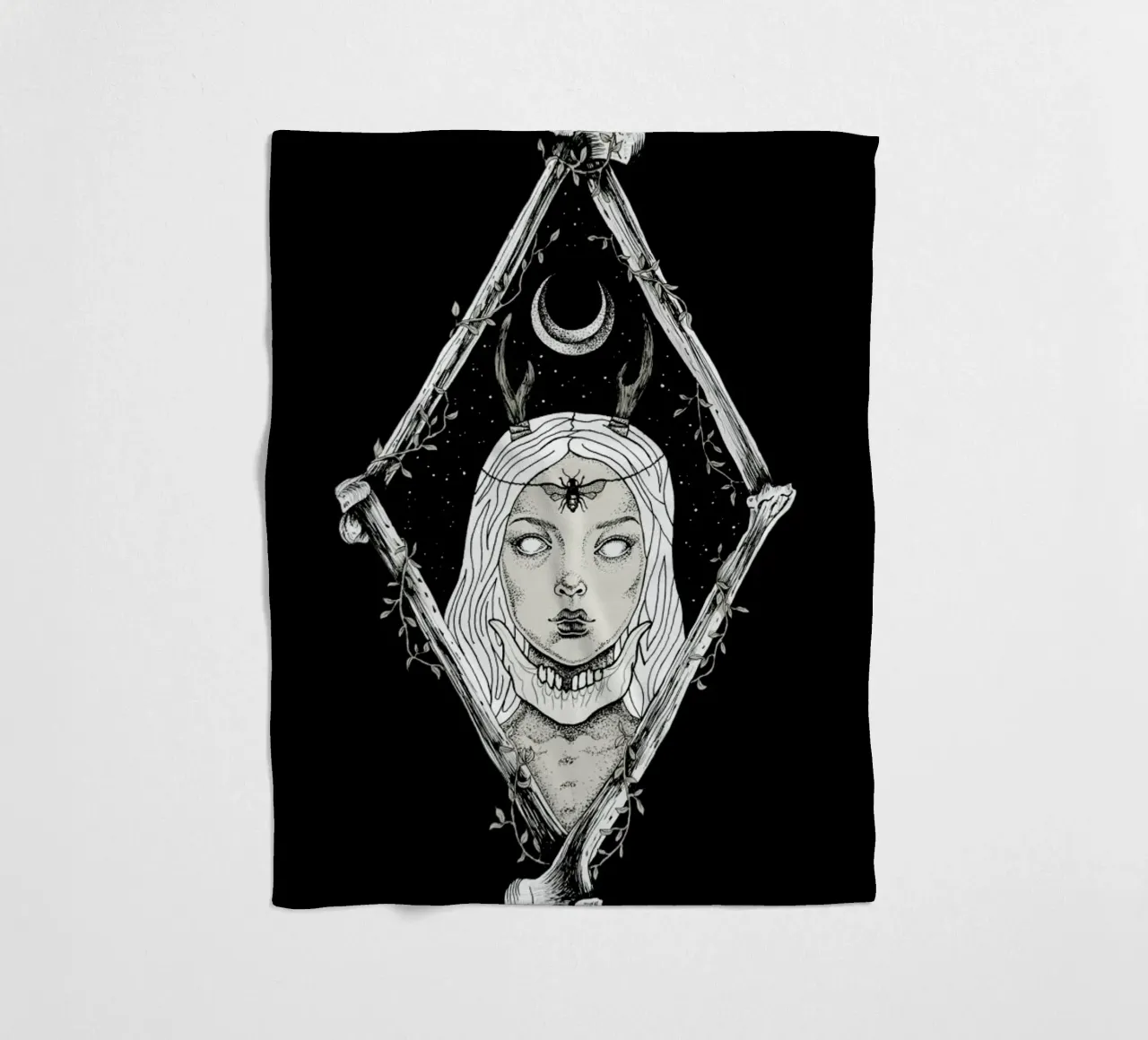 Bones Fleecedecke von Alejandra Sáenz