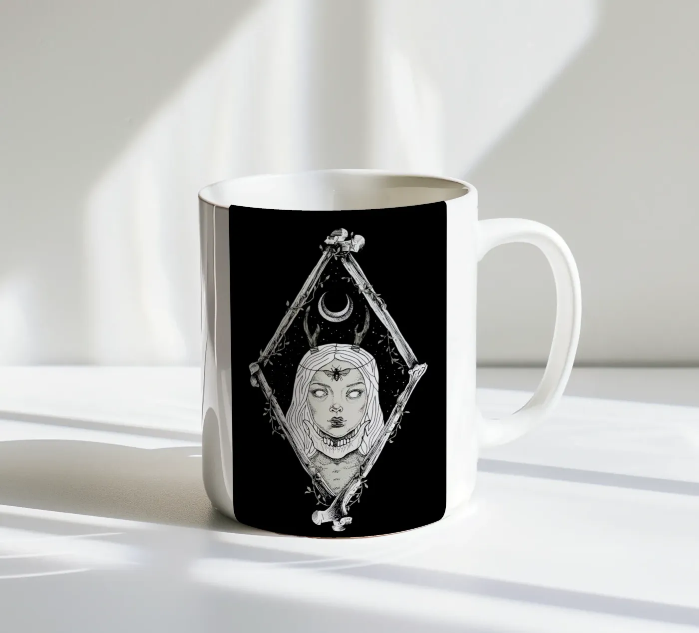 Bones ceramic mug by Alejandra Sáenz