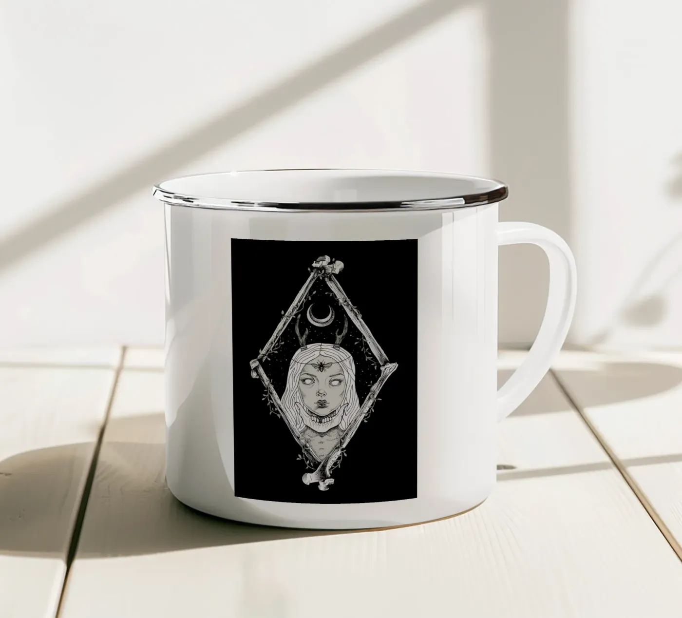 Bones tazza in smalto da Alejandra Sáenz