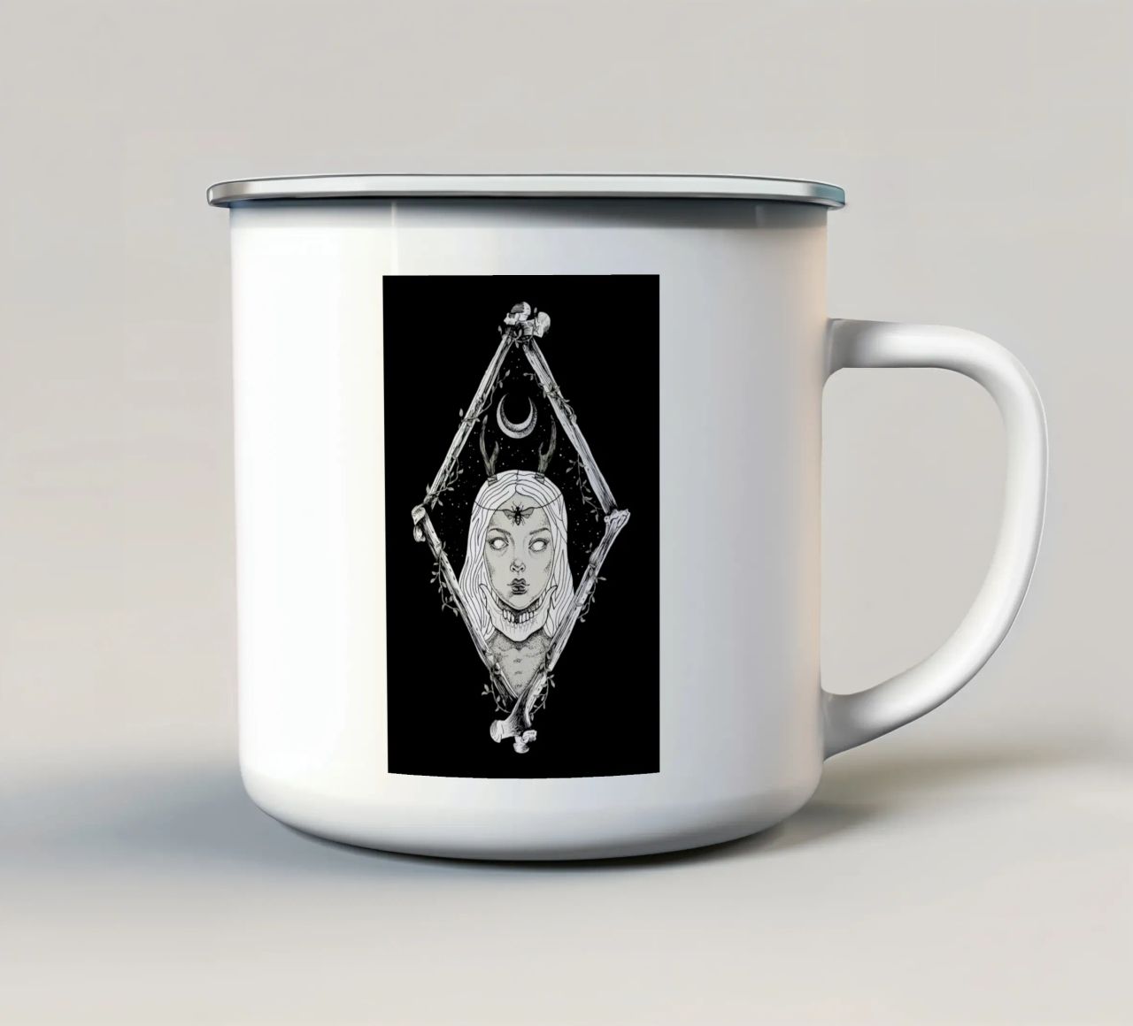 Bones tazza in smalto da Alejandra Sáenz