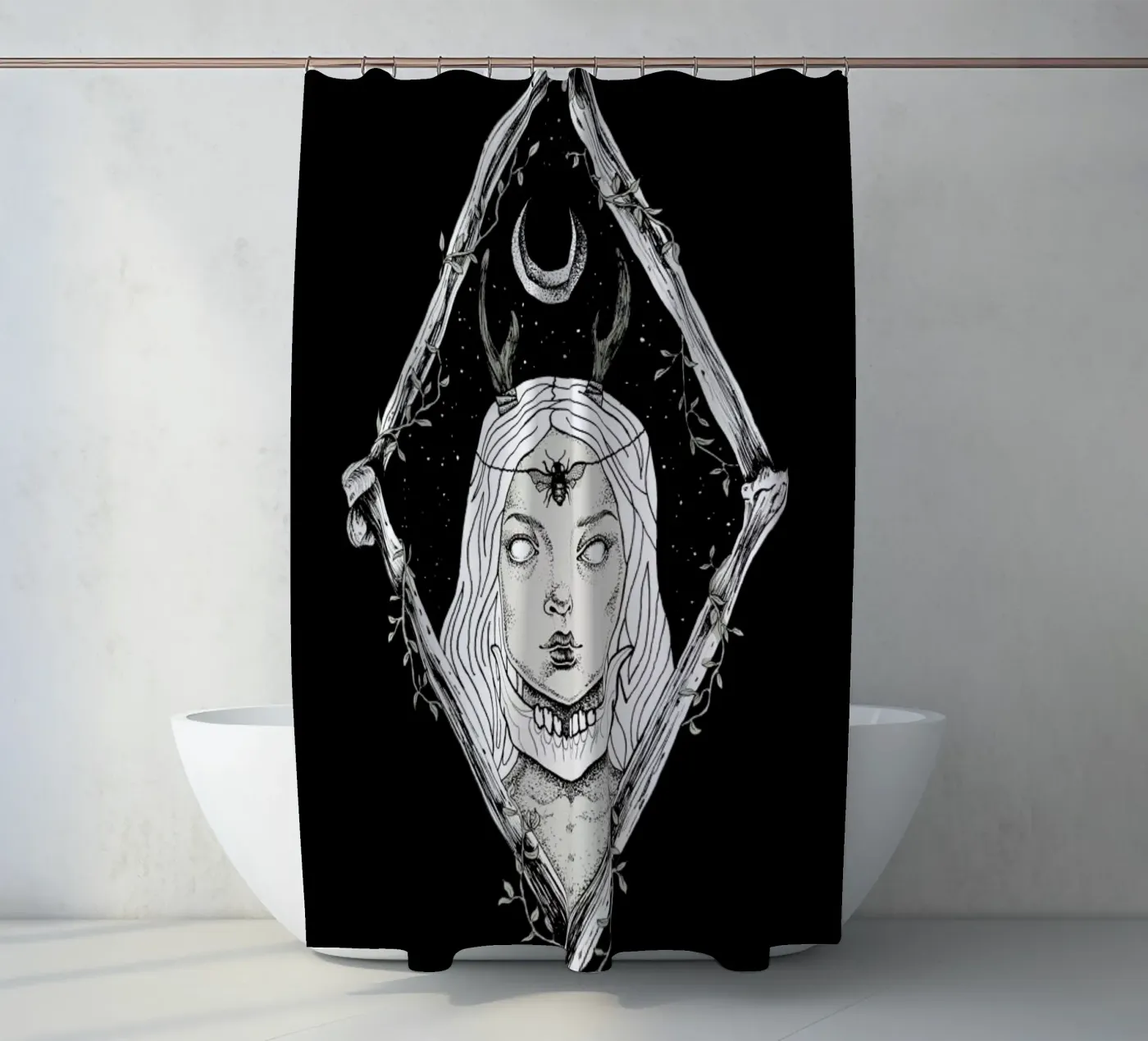 Bones Duschvorhang von Alejandra Sáenz