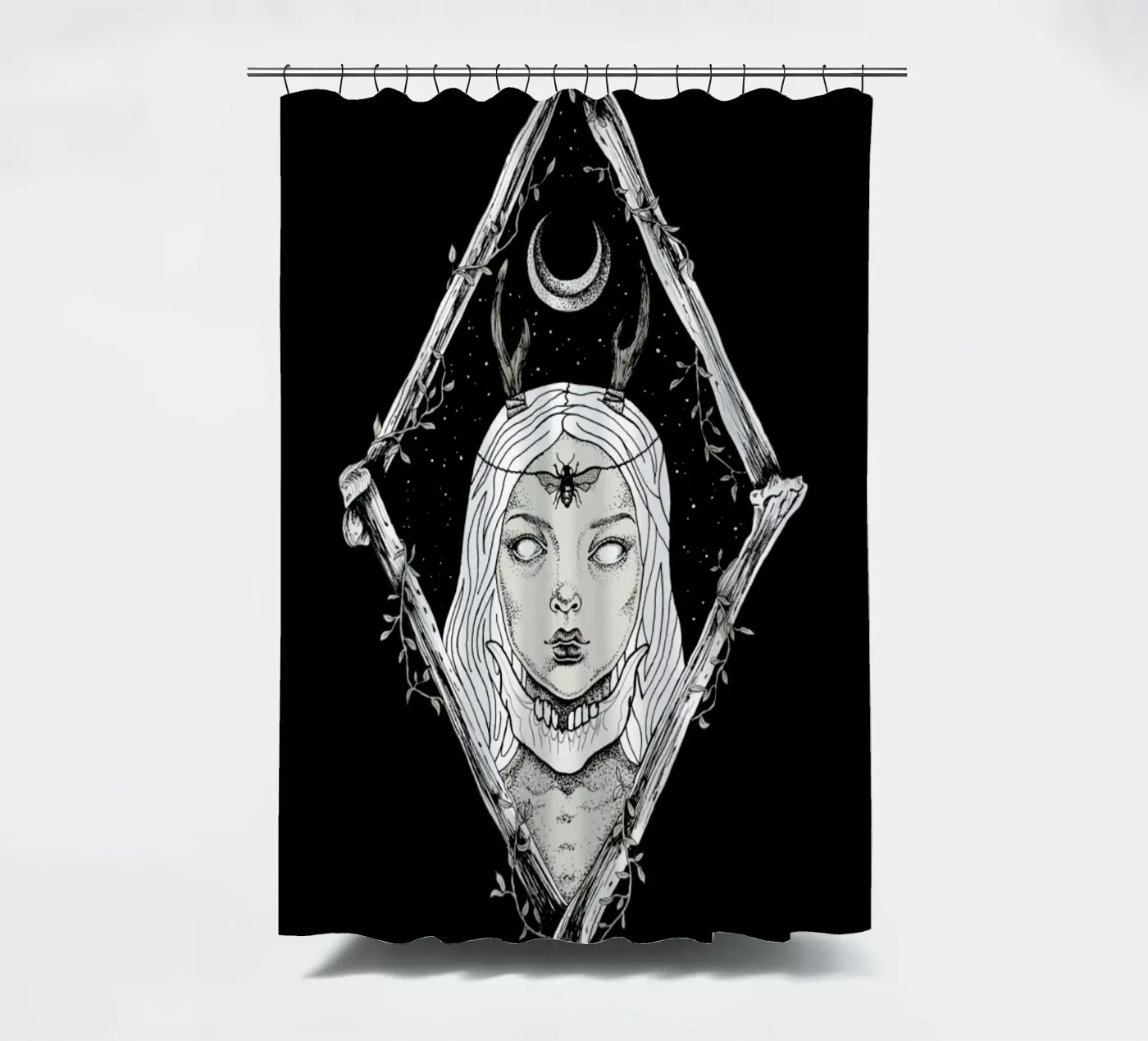 Bones Duschvorhang von Alejandra Sáenz