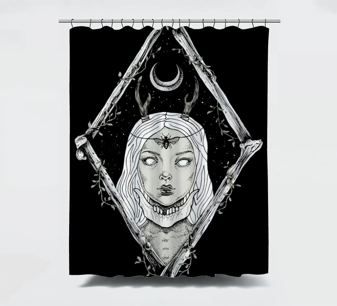 Bones Duschvorhang von Alejandra Sáenz