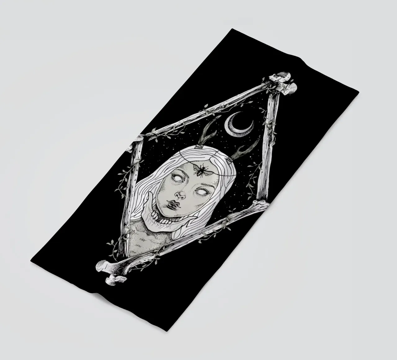 Bones beach towel by Alejandra Sáenz