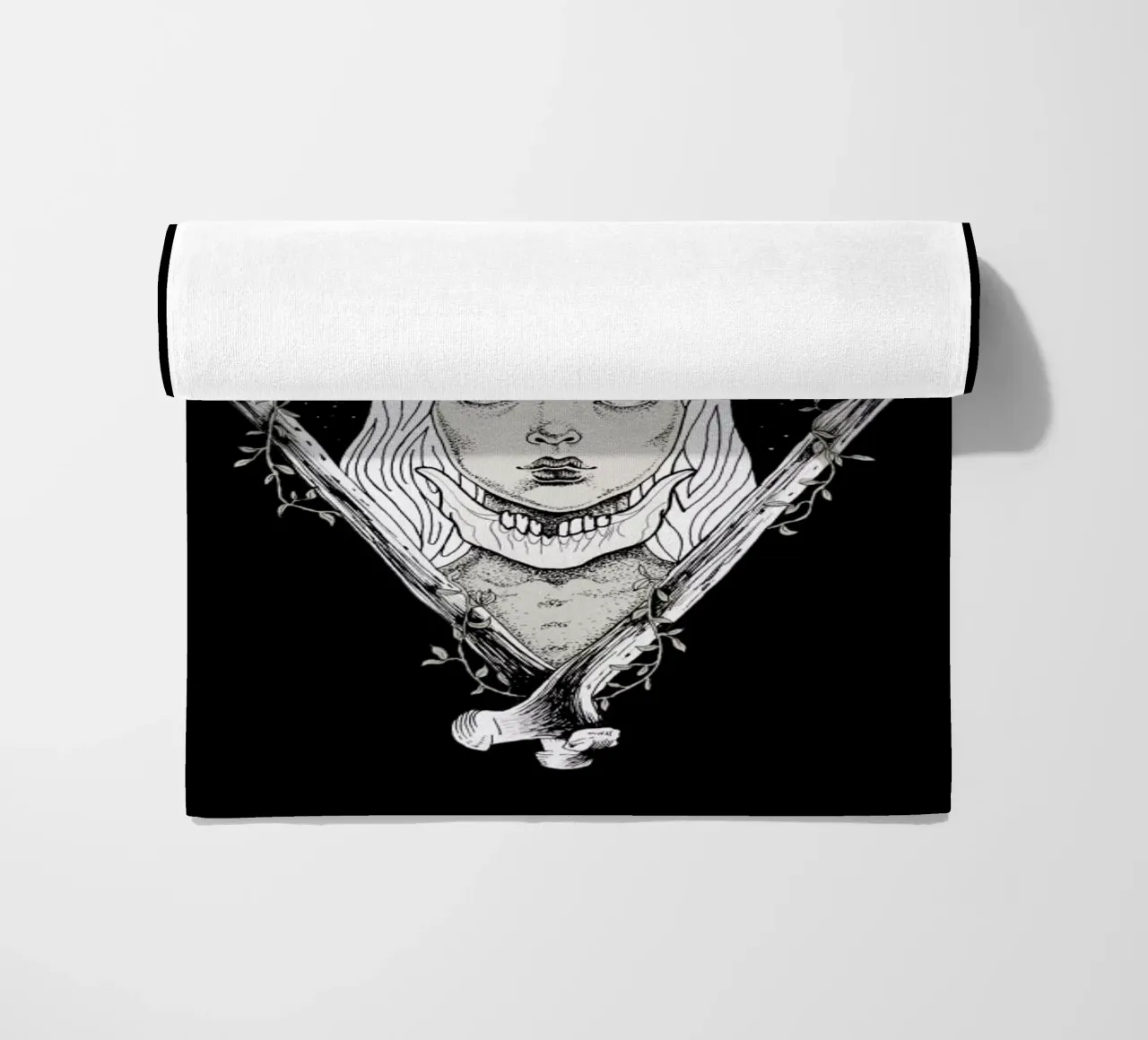 Bones beach towel by Alejandra Sáenz