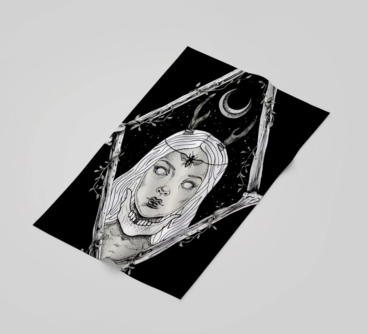 Bones beach towel by Alejandra Sáenz