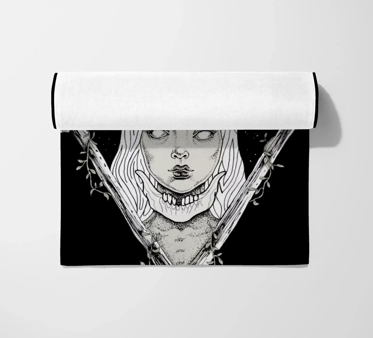 Bones beach towel by Alejandra Sáenz