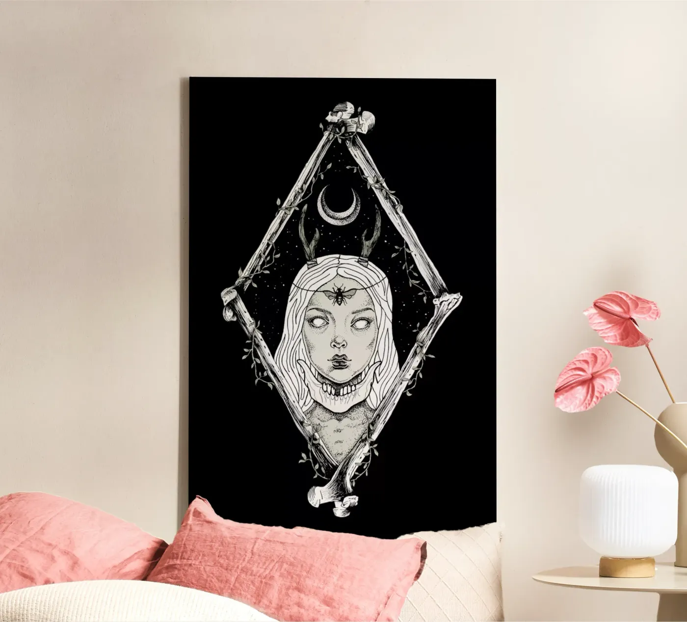 Bones canvas by Alejandra Sáenz