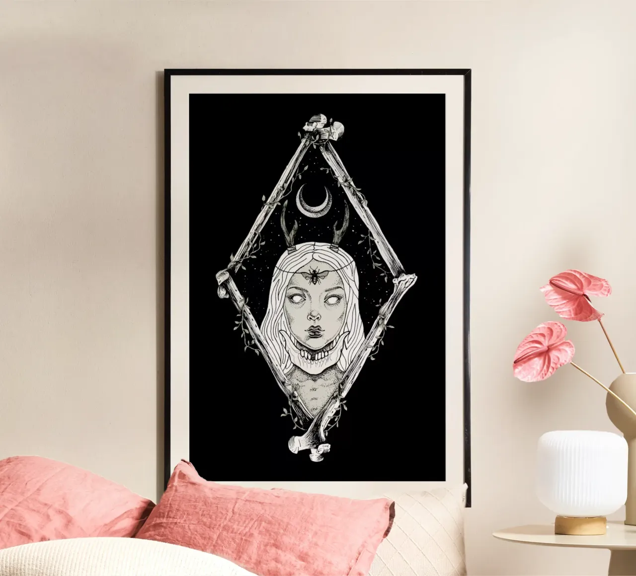 Bones poster con telaio in plastica da Alejandra Sáenz