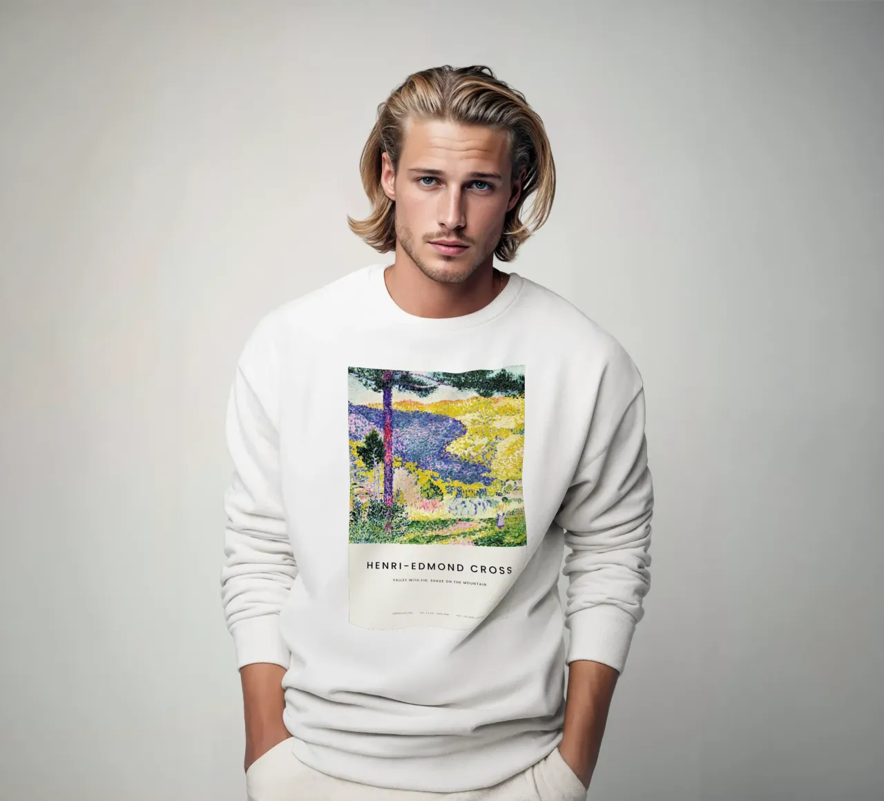 Cross - Valley with Fir: Shade on the Mountain felpa da Vintage by JUNIQE