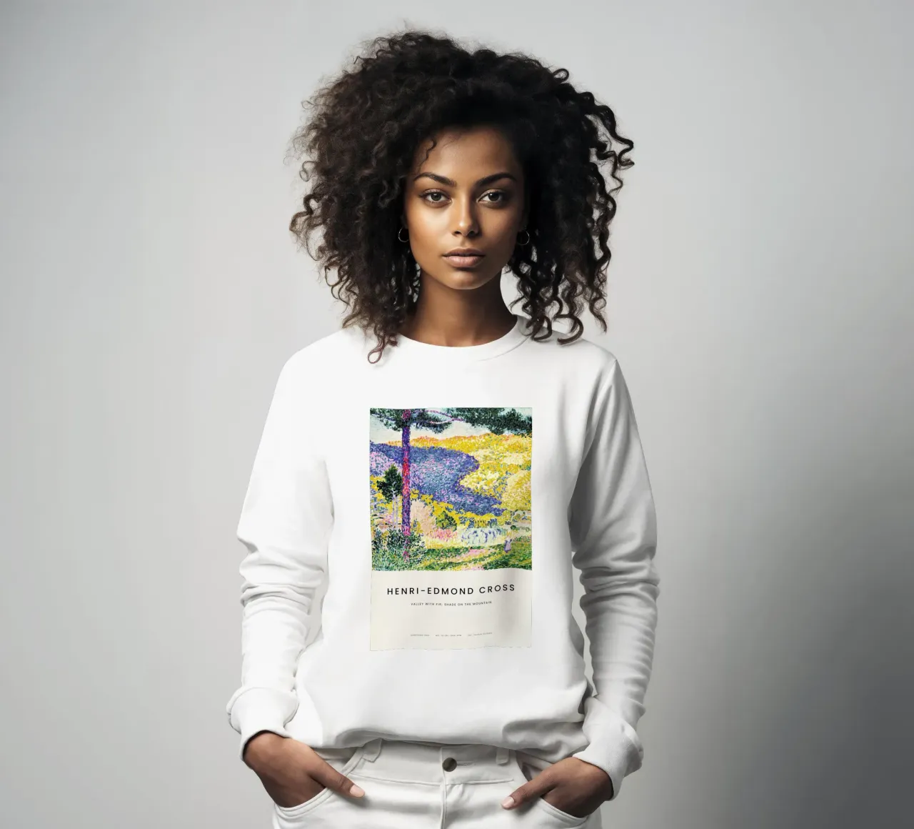 Cross - Valley with Fir: Shade on the Mountain felpa da Vintage by JUNIQE