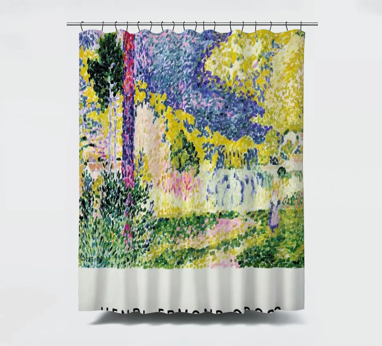 Cross - Valley with Fir: Shade on the Mountain tenda da doccia da Vintage by JUNIQE