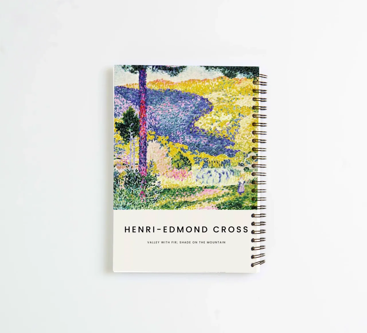 Cross - Valley with Fir: Shade on the Mountain diario ad anelli da Vintage by JUNIQE